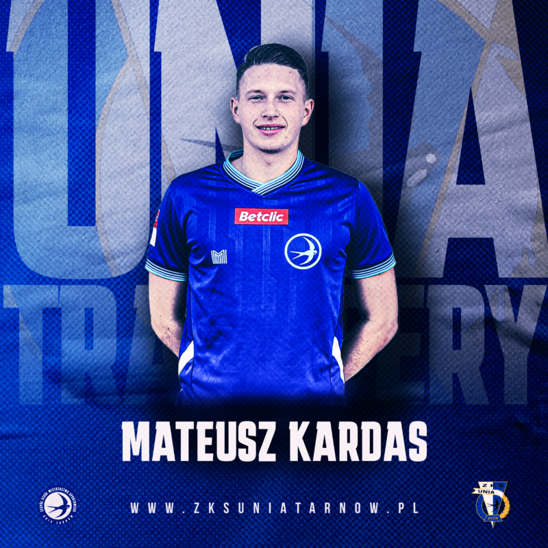 Zdjęcie profilowe Mateusza Kardasa, nowego środkowego obrońcy ZKS Unia Tarnów.
